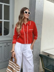 CARDIGAN ST TROPEZ RED