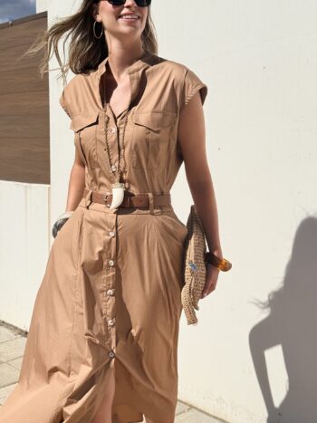 VESTIDO BIARRITZ CAMEL