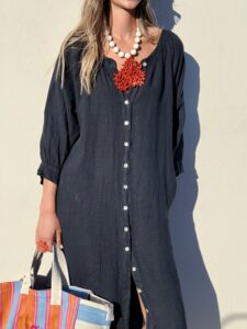 VESTIDO LA PLAGE NAVY