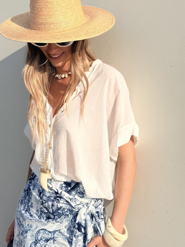 CAMISA FORMENTERA BLANC